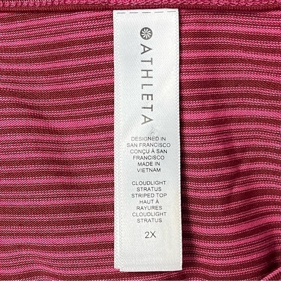NWT Athleta |  Cloudlight Stratus Striped Top Size 2X - Picture 6 of 6